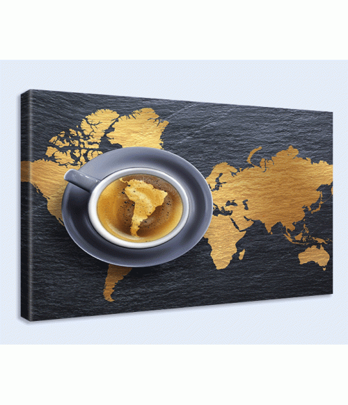 Tablou canvas Coffee Continents